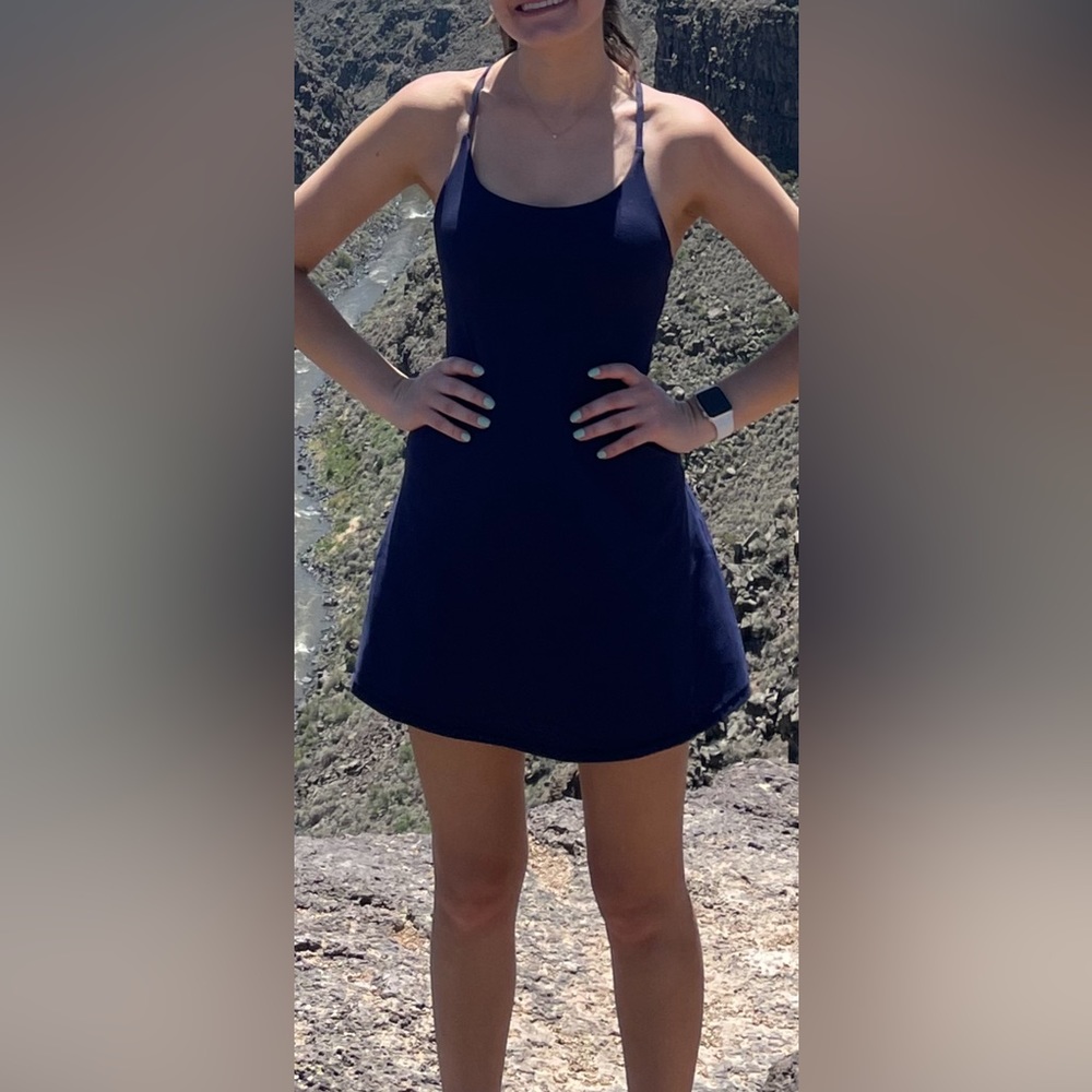 Halara Exercise Dress Everyday Cloudful™ Backless 2-in-1 Flare - Picture 6 of 7